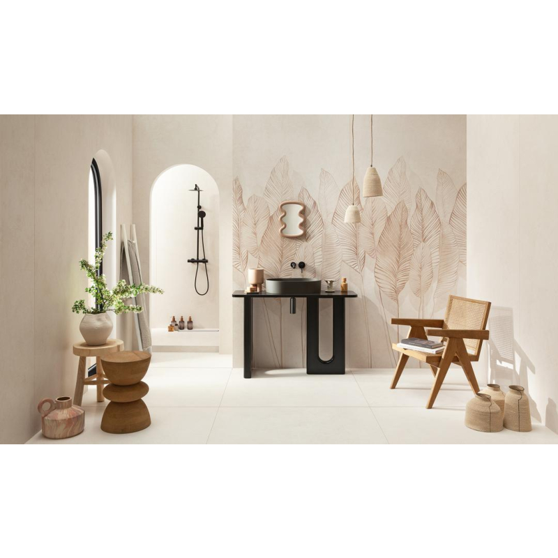 Płytka gresowa Mild Clay ivory STR 119,8x59,8x0,8 Tubądzin